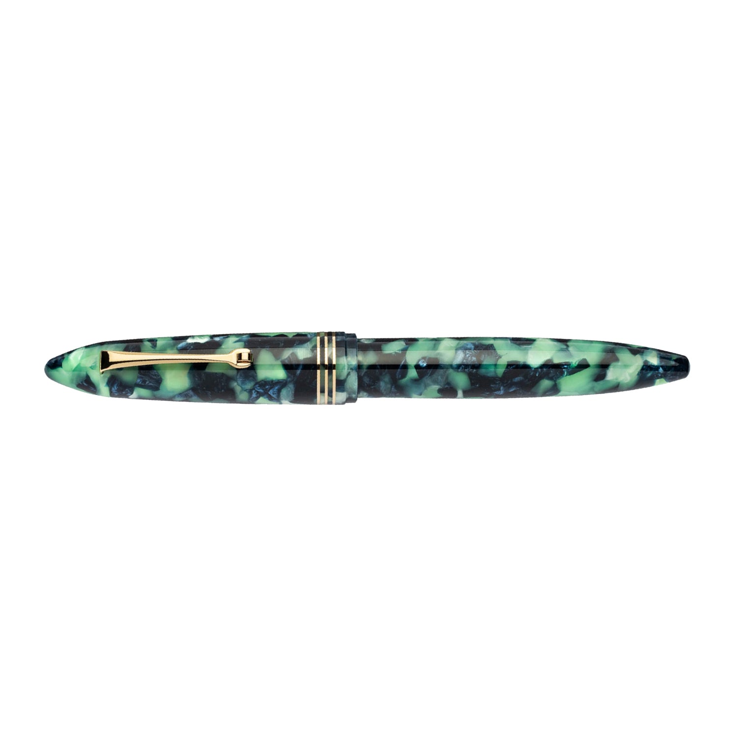 Leonardo Furore Fiordo Di Furore Fountain Pen - Green & Black GT EFF