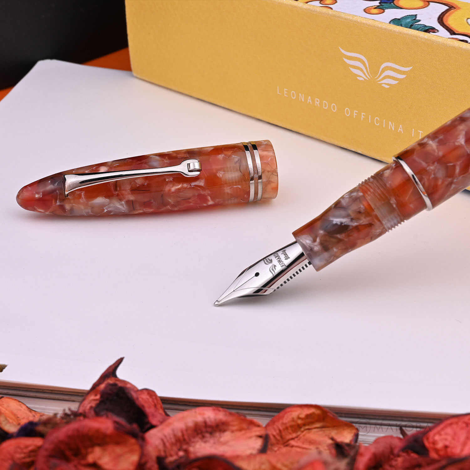 Leonardo Furore Fountain Pen - Zenzero Ginger CT Stub 1.1