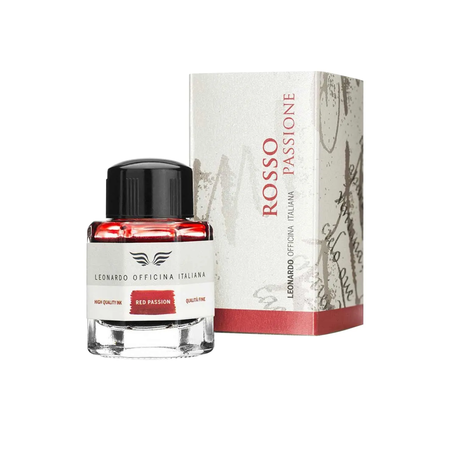 Leonardo Rosso Passione Ink Bottle, Red - 40ml