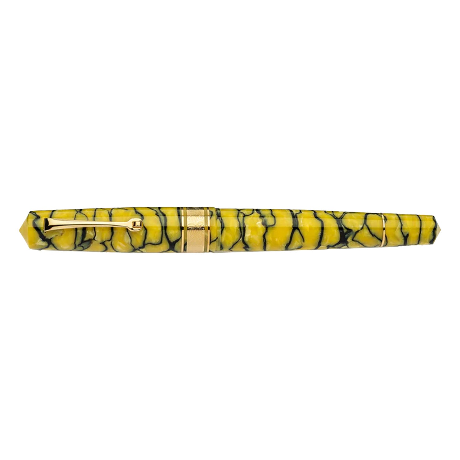 Leonardo Cinquantesimo 50th Anniversary Rediscover Fountain Pen - Black Yellow GT M