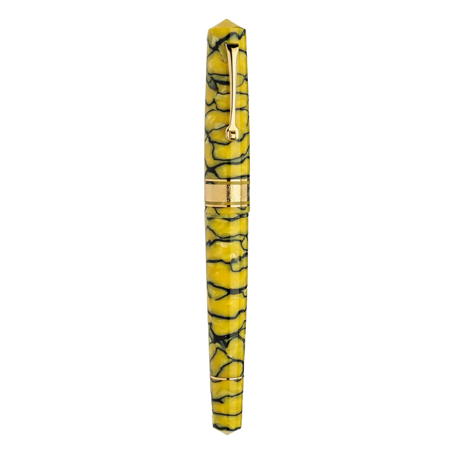 Leonardo Cinquantesimo 50th Anniversary Rediscover Fountain Pen - Black Yellow GT M