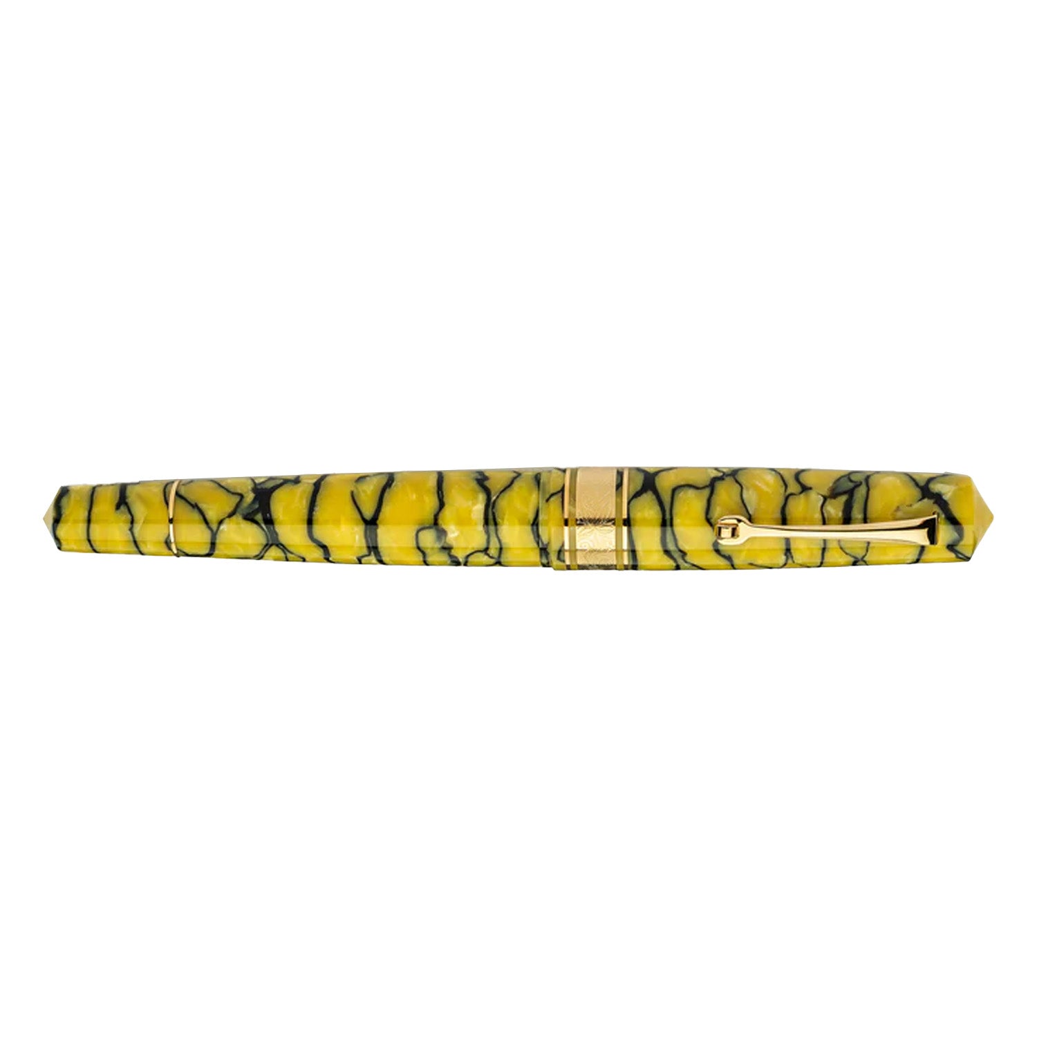 Leonardo Cinquantesimo 50th Anniversary Rediscover Fountain Pen - Black Yellow GT M