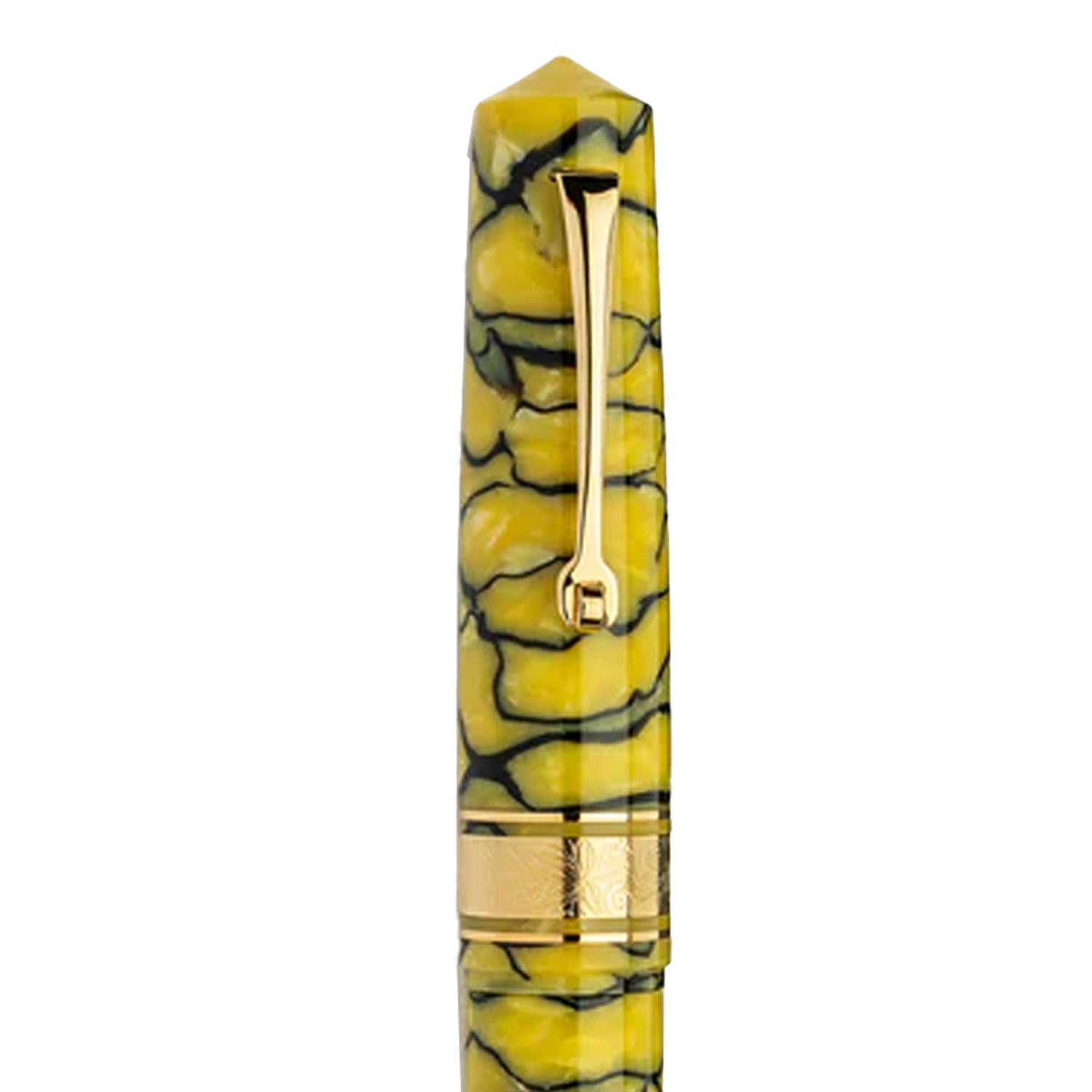 Leonardo Cinquantesimo 50th Anniversary Rediscover Fountain Pen - Black Yellow GT M