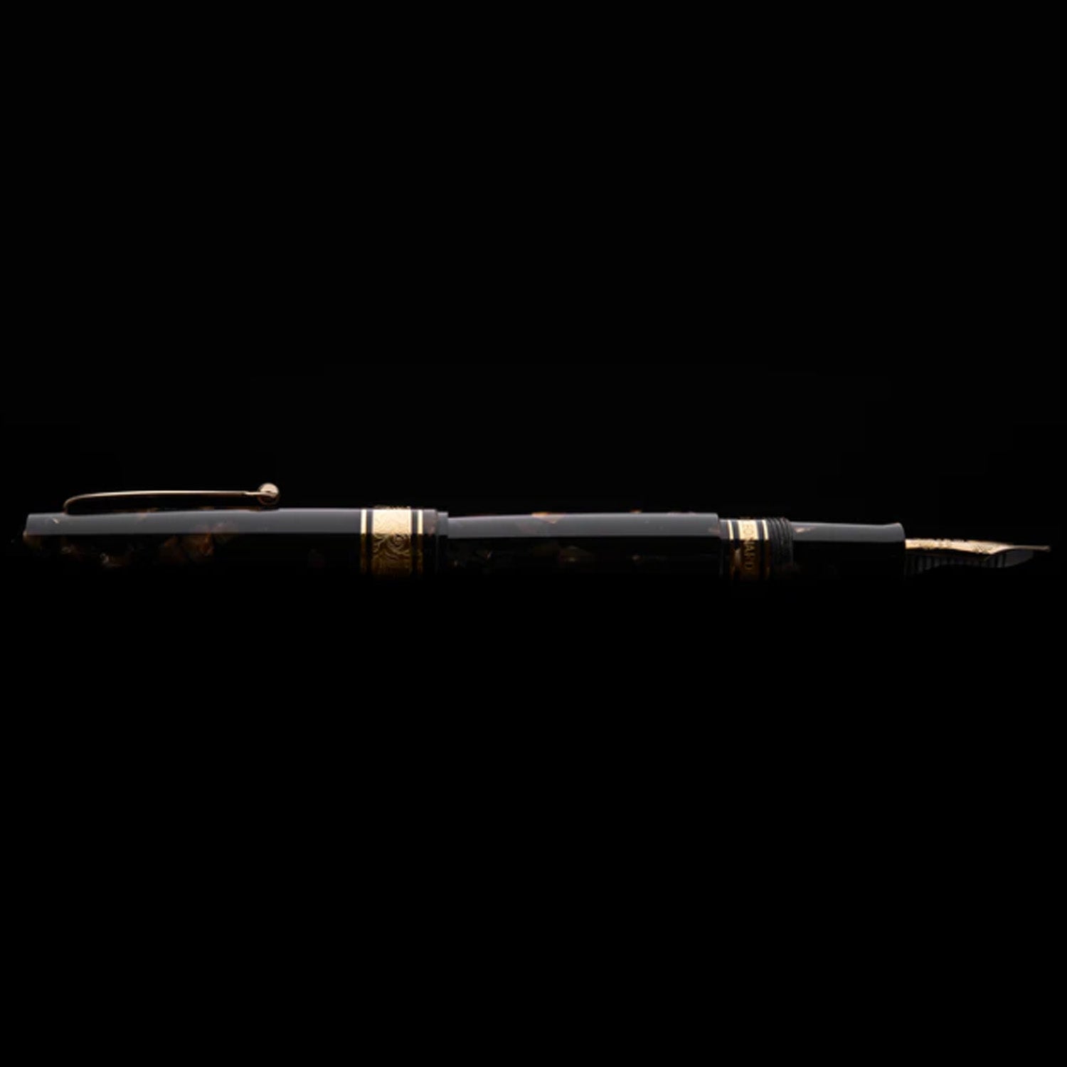 Leonardo Cinquantesimo 50th Anniversary Federico Fountain Pen - Black Amber RGT M