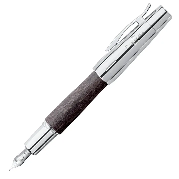 Faber-Castell E-motion Fountain Pen - Pearwood Black CT B