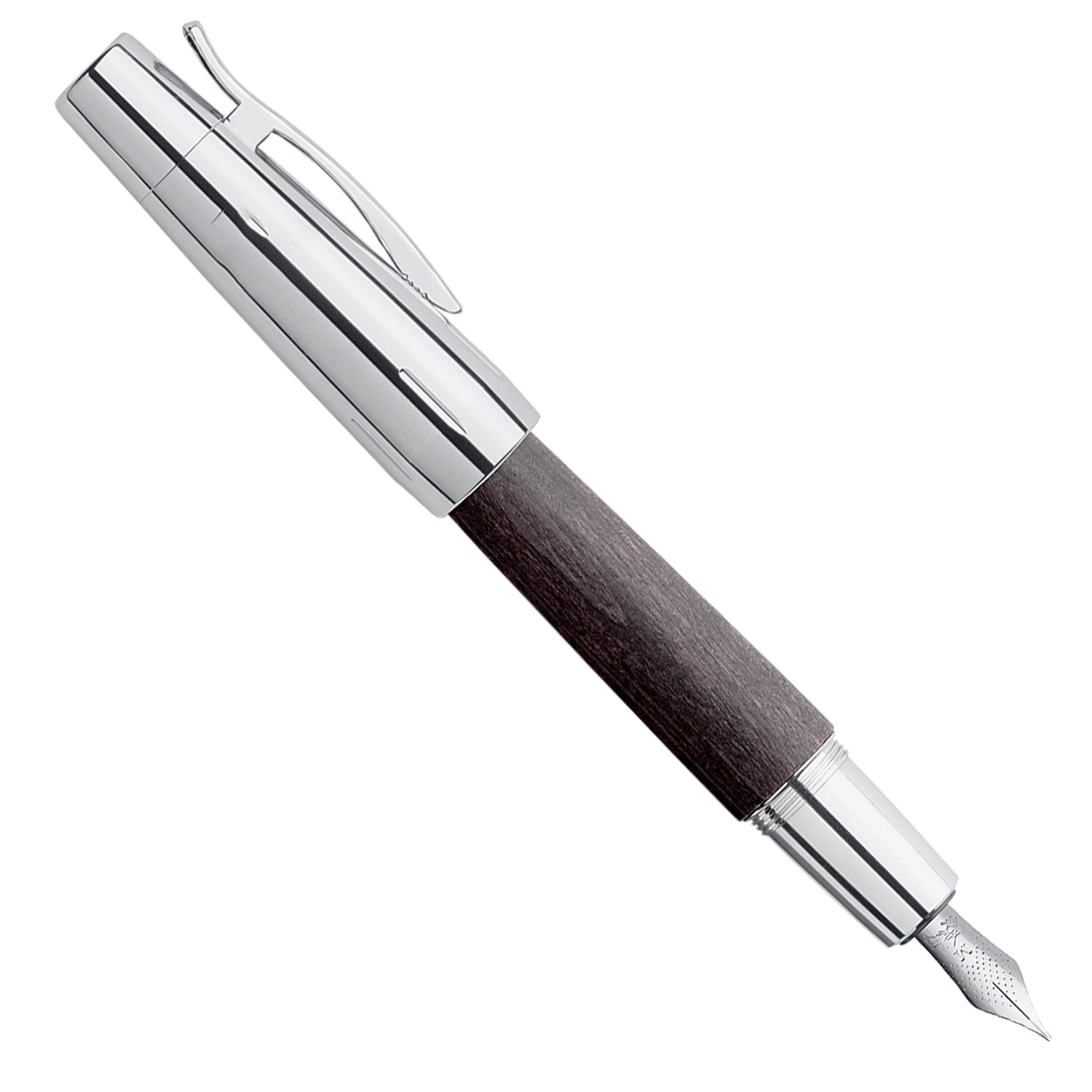 Faber-Castell E-motion Fountain Pen - Pearwood Black CT B