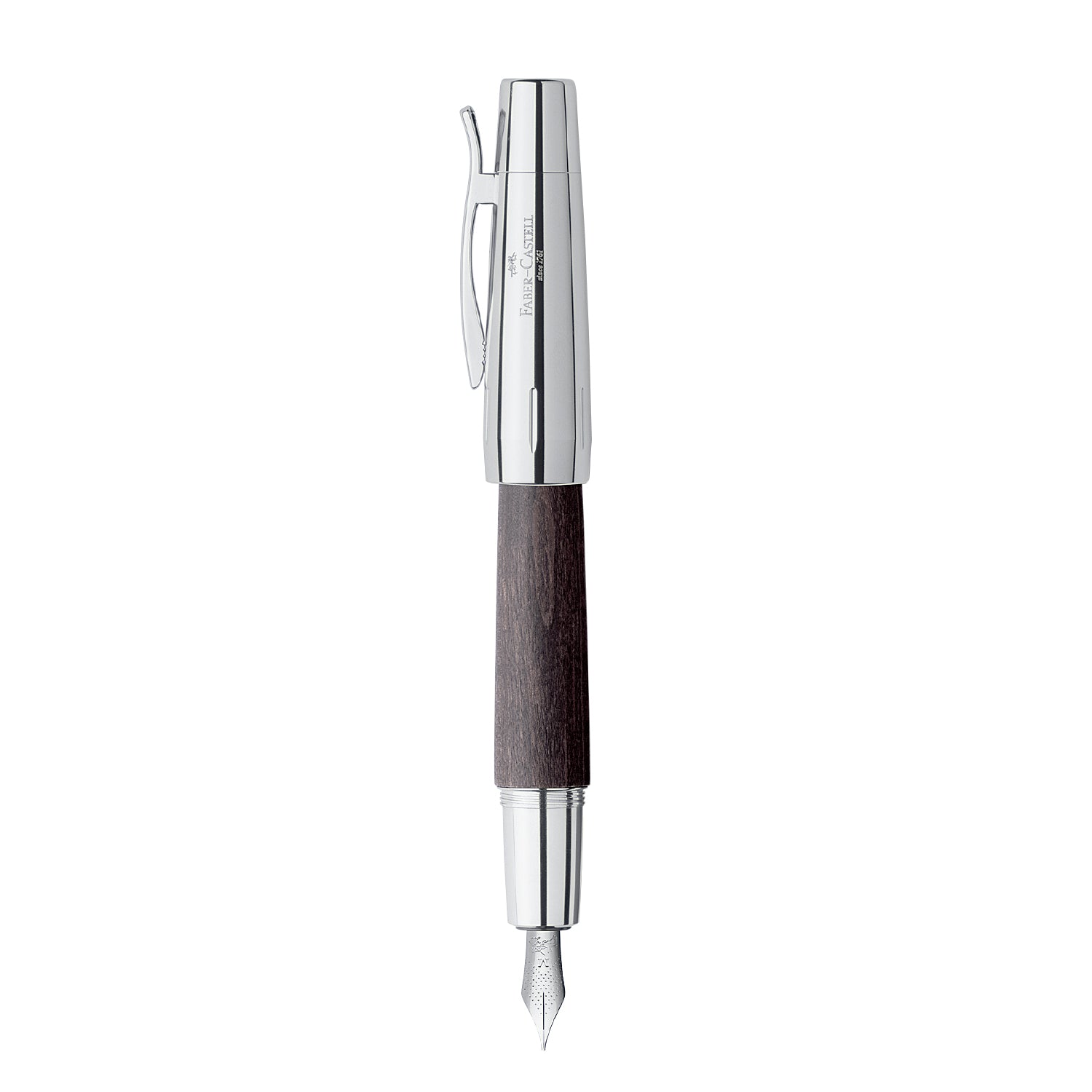 Faber-Castell E-motion Fountain Pen - Pearwood Black CT B