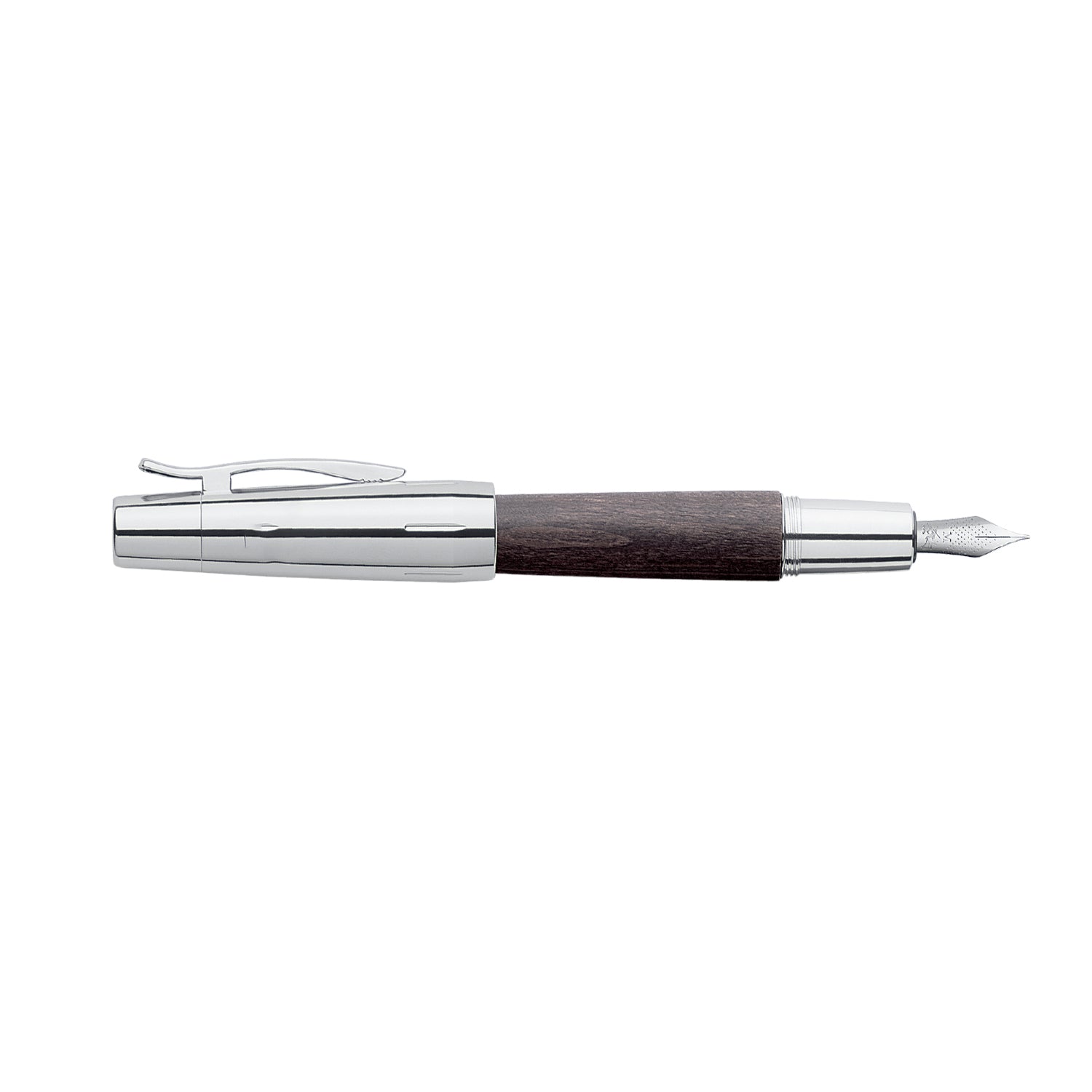 Faber-Castell E-motion Fountain Pen - Pearwood Black CT B