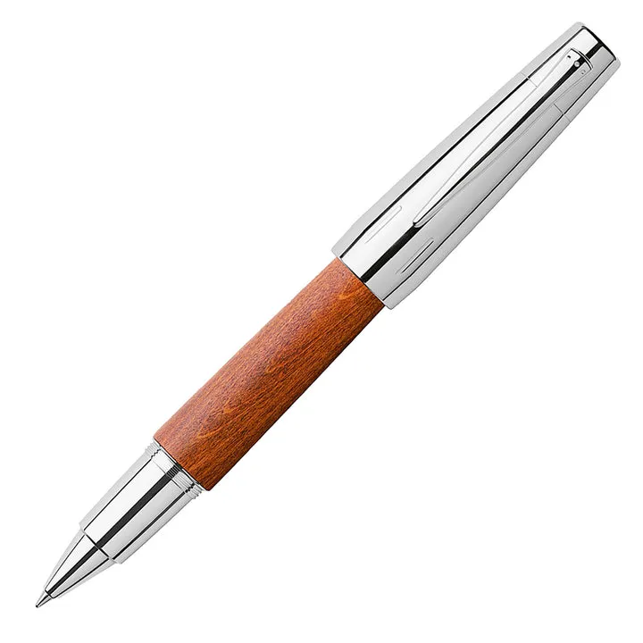 Faber-Castell E-motion Roller Ball Pen - Pearwood Reddish Brown CT