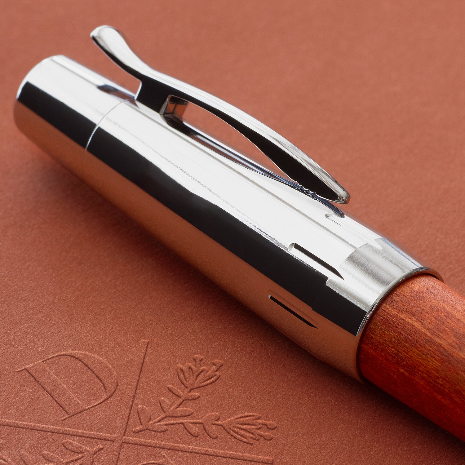 Faber-Castell E-motion Roller Ball Pen - Pearwood Reddish Brown CT