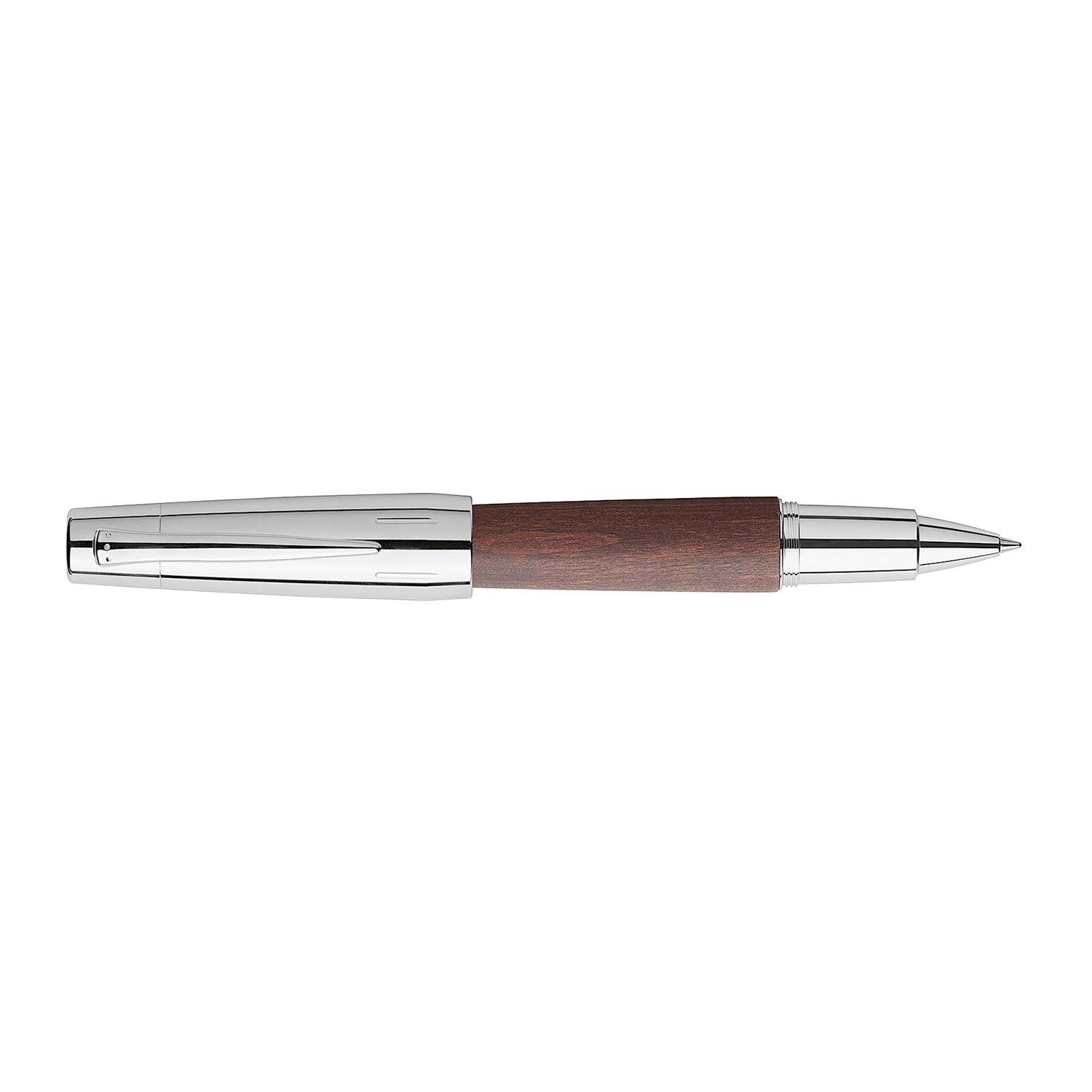 Faber-Castell E-motion Roller Ball Pen - Pearwood Dark Brown CT