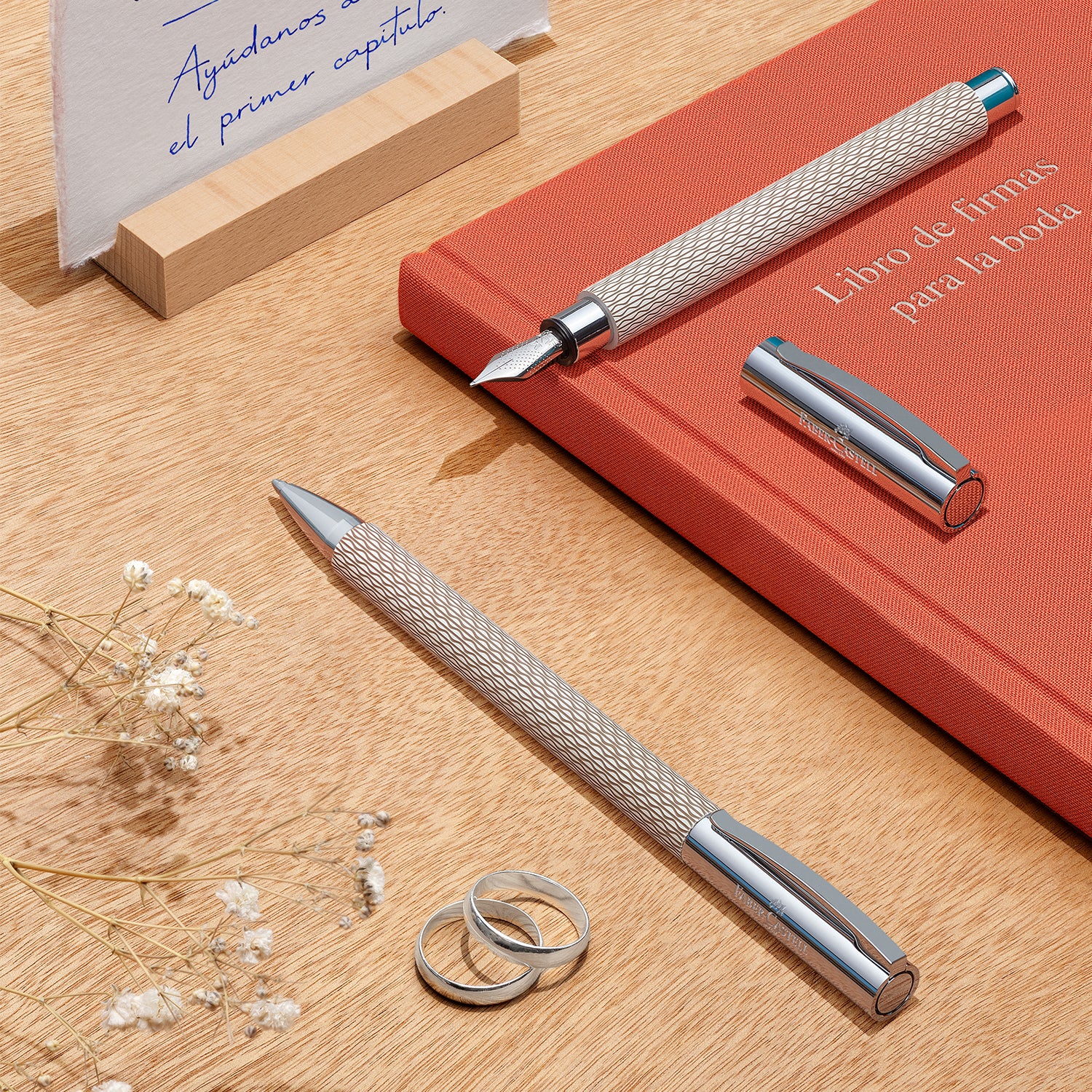 Faber-Castell Ambition Ball Pen - OpArt White Sand CT