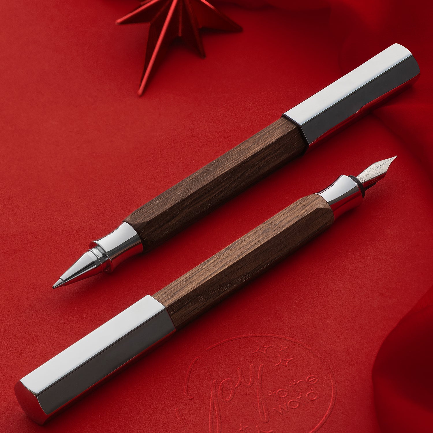 Faber-Castell Ondoro Fountain Pen - Smoked Oak CT M