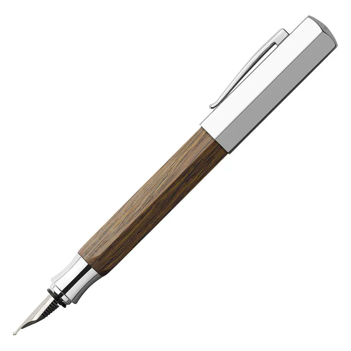 Faber-Castell Ondoro Fountain Pen - Smoked Oak CT F