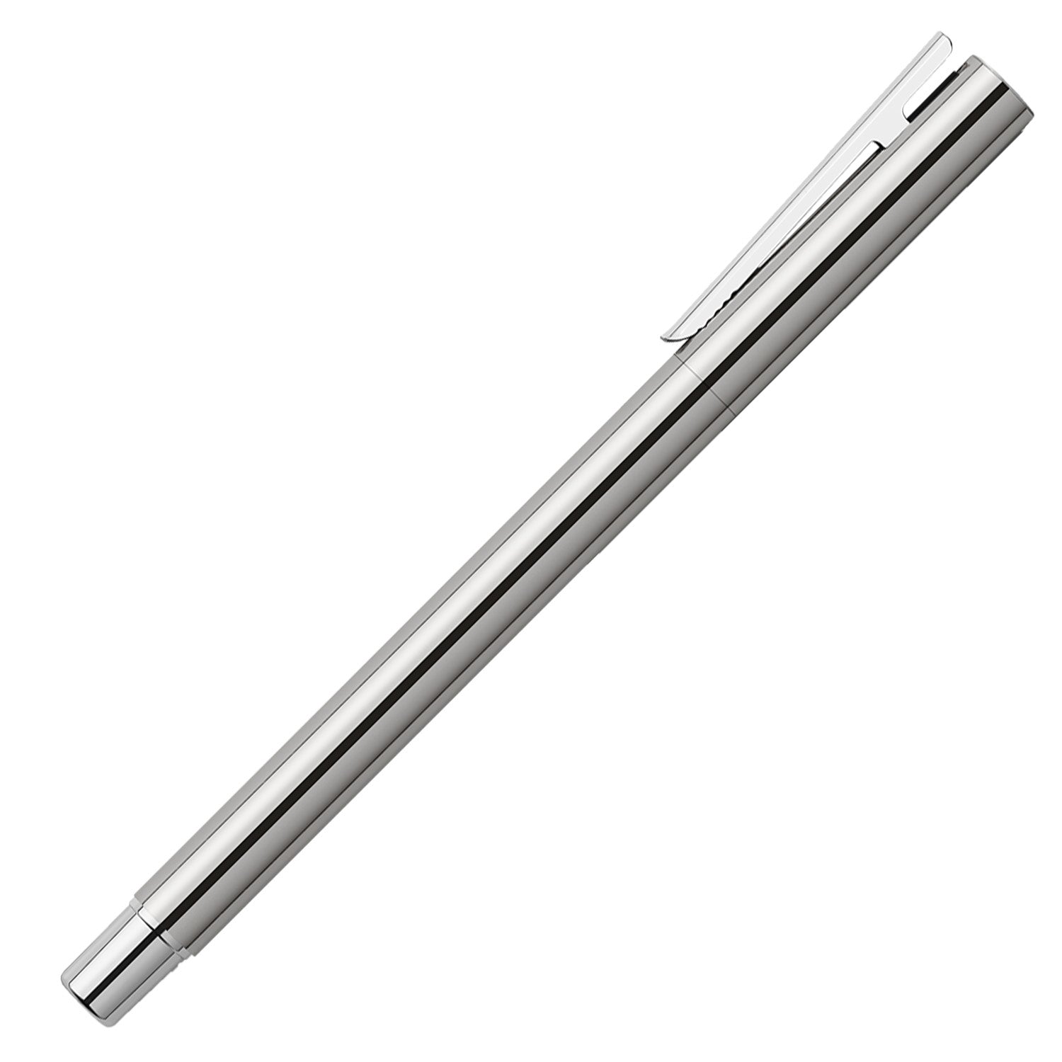 Faber-Castell Neo Slim Fountain Pen - Shiny Stainless Steel CT B