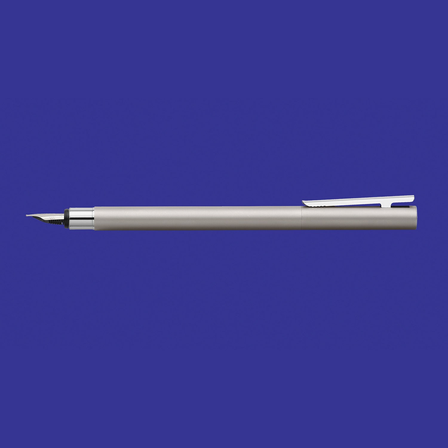 Faber-Castell Neo Slim Fountain Pen - Matte Stainless Steel CT EF