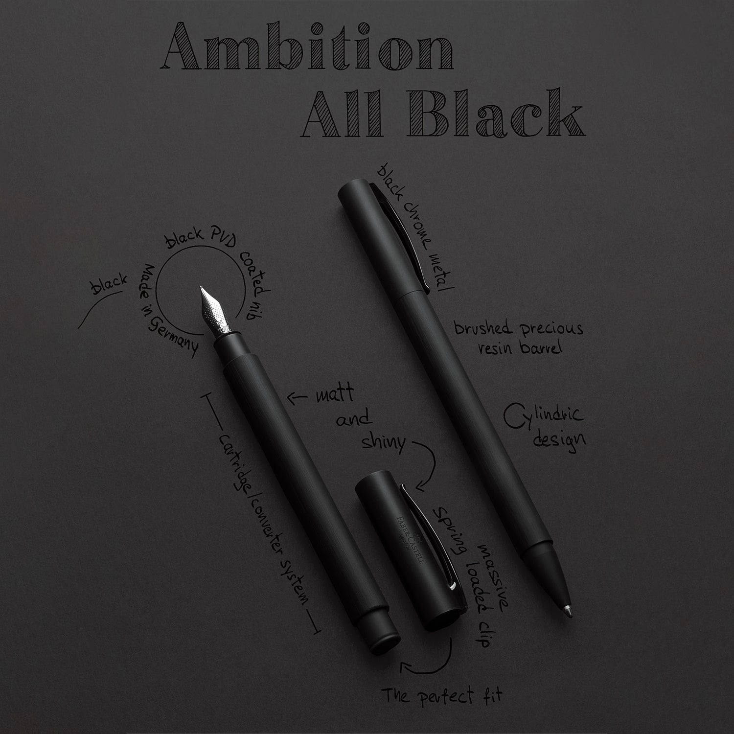 Faber-Castell Neo Slim Fountain Pen - Black BT B
