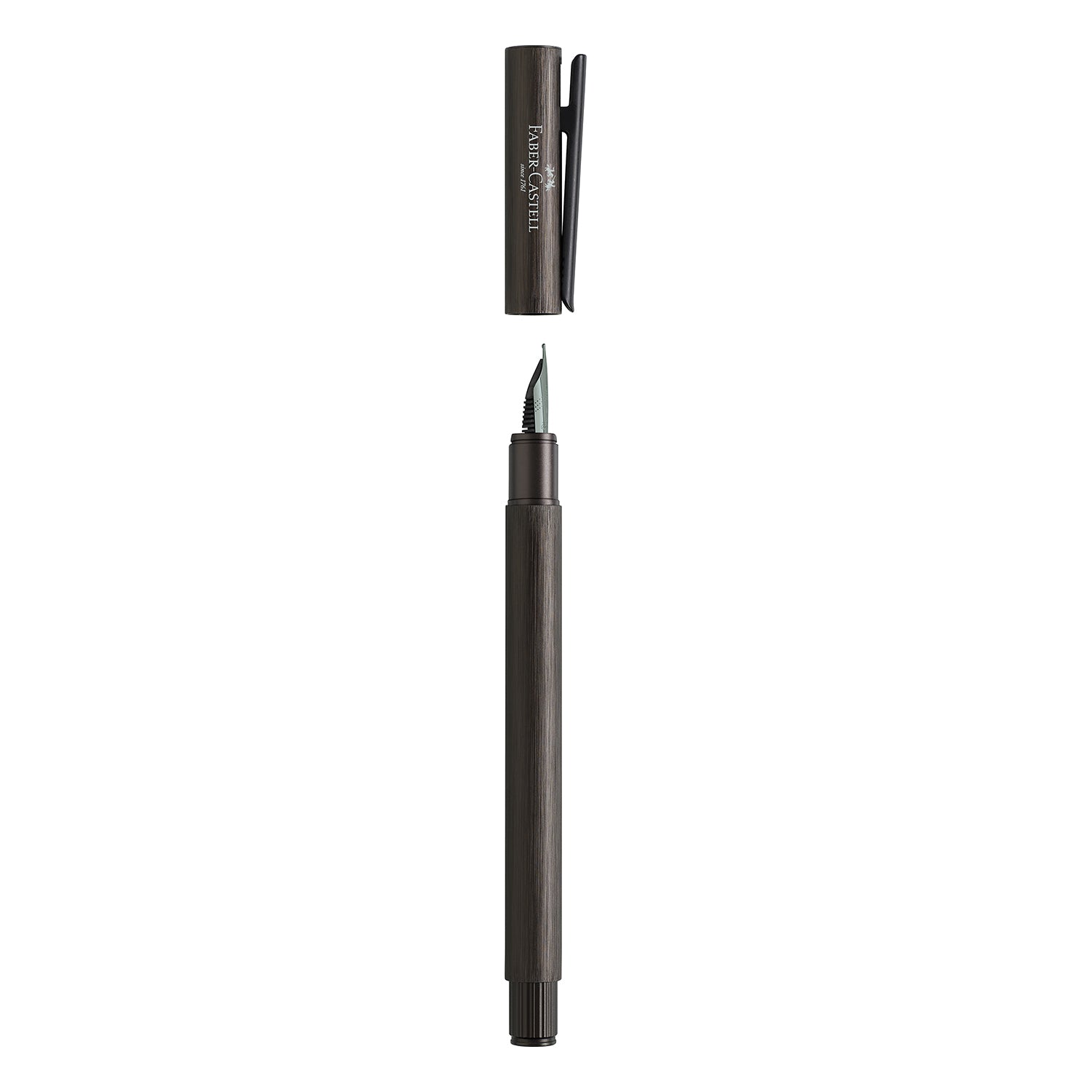 Faber-Castell Neo Slim Fountain Pen - Aluminium Gunmetal BT EF