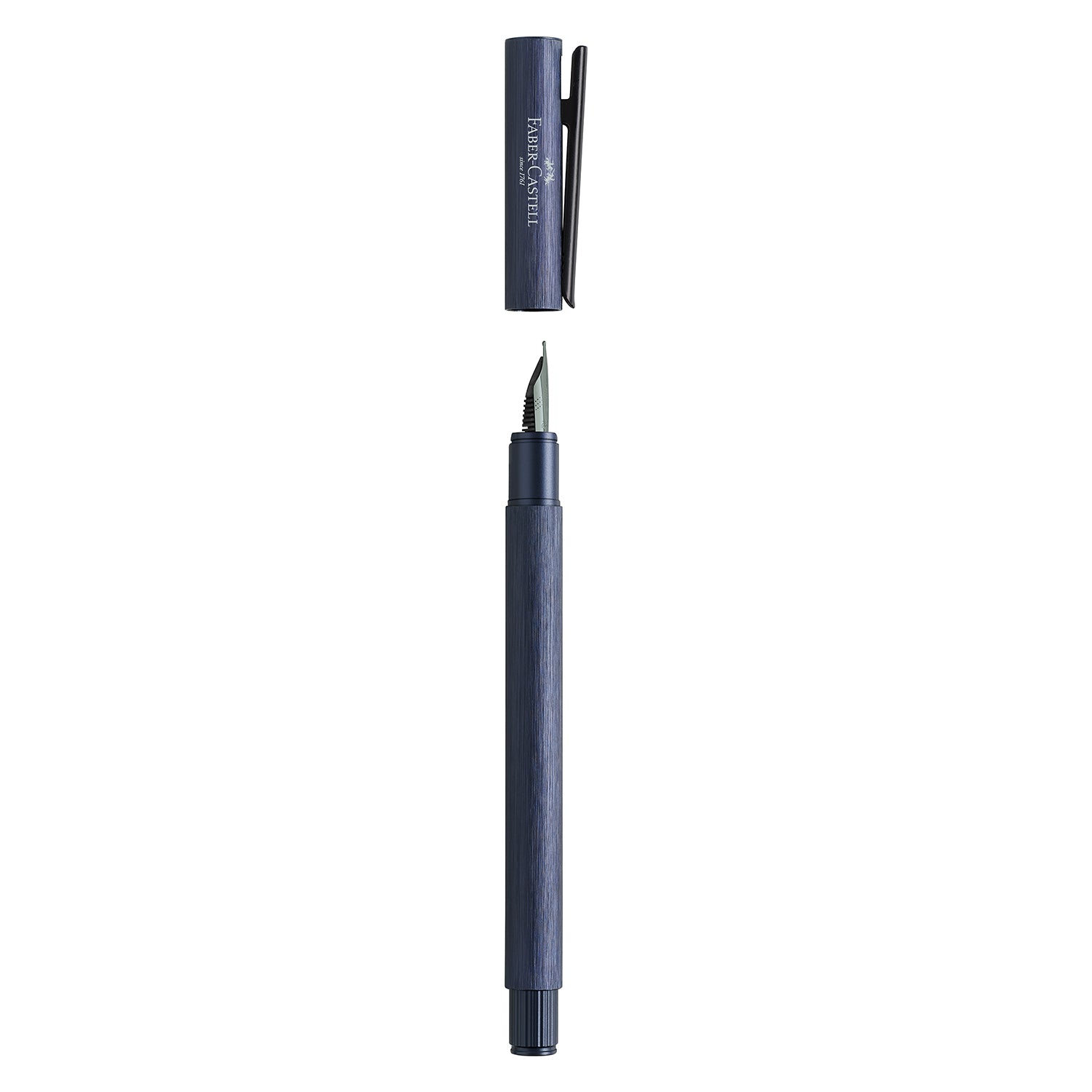 Faber-Castell Neo Slim Fountain Pen - Aluminium Dark Blue BT B