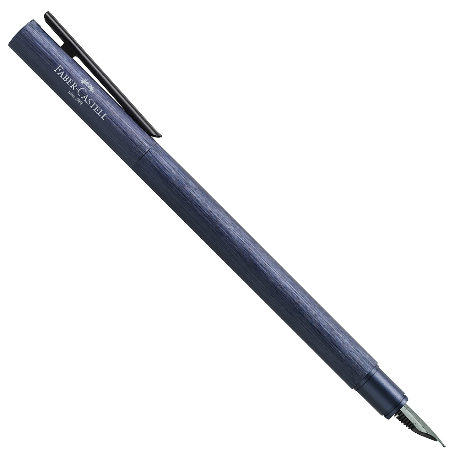 Faber-Castell Neo Slim Fountain Pen - Aluminium Dark Blue BT B
