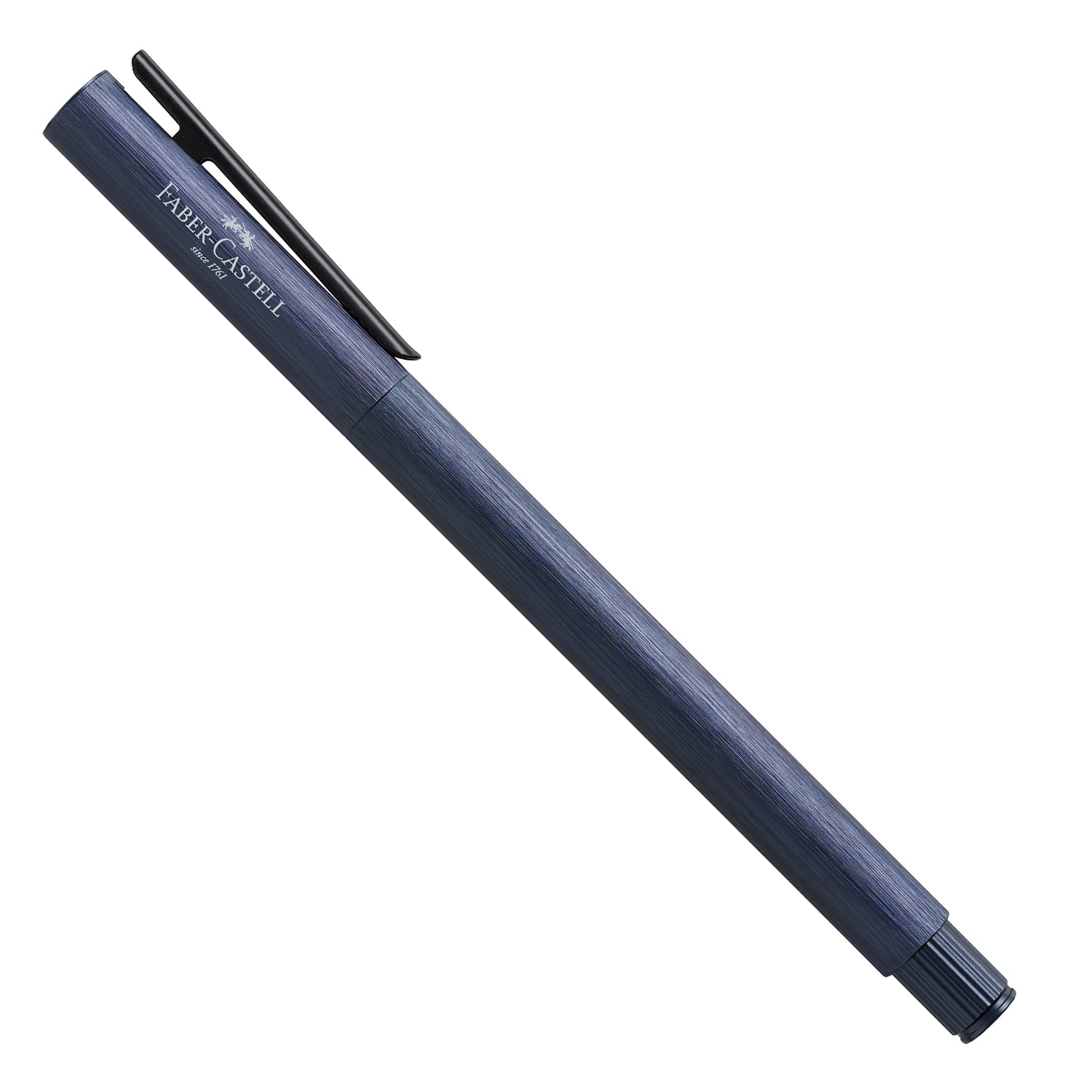 Faber-Castell Neo Slim Fountain Pen - Aluminium Dark Blue BT EF
