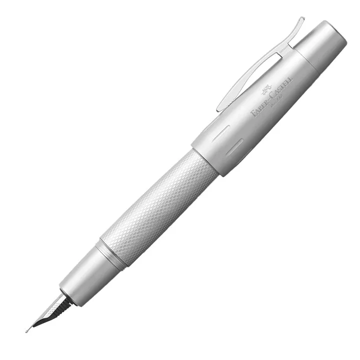 Faber-Castell E-motion Fountain Pen - Pure Silver CT EF
