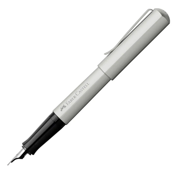 Faber-Castell Hexo Fountain Pen - Matte Silver CT B