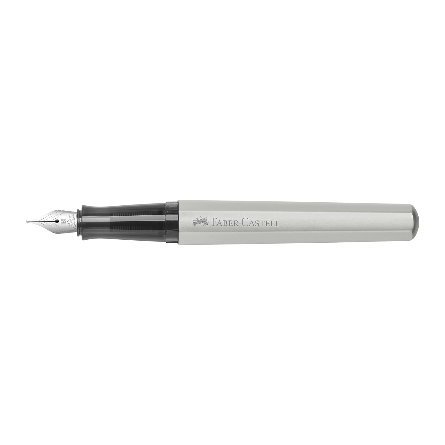 Faber-Castell Hexo Fountain Pen - Matte Silver CT B