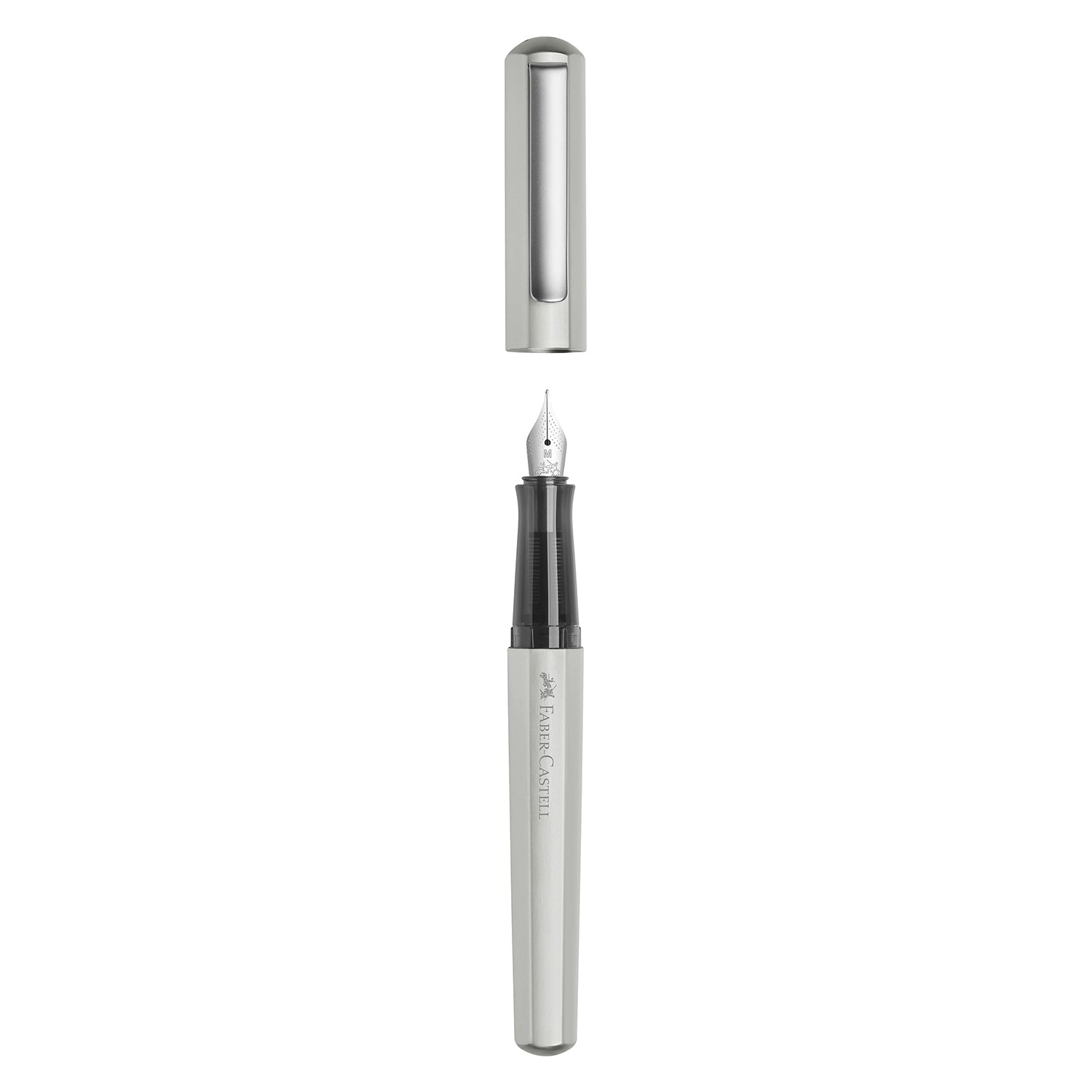 Faber-Castell Hexo Fountain Pen - Matte Silver CT M