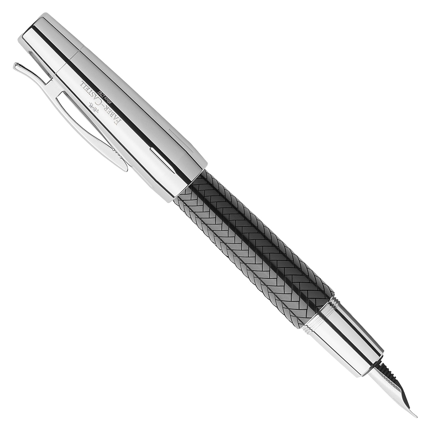 Faber-Castell E-motion Fountain Pen - Parquet Black CT B