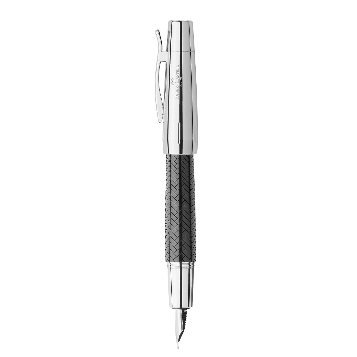 Faber-Castell E-motion Fountain Pen - Parquet Black CT B