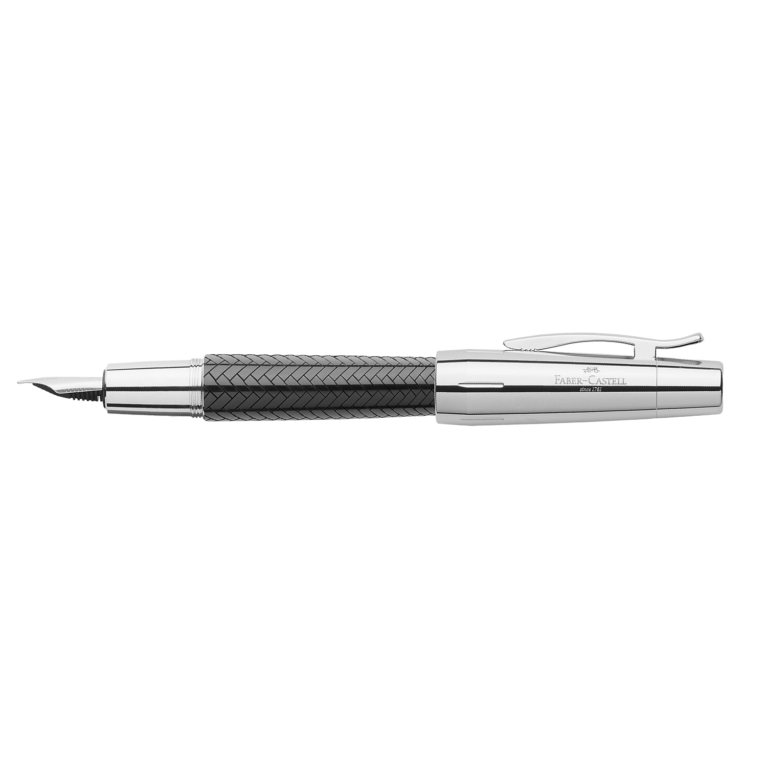 Faber-Castell E-motion Fountain Pen - Parquet Black CT B