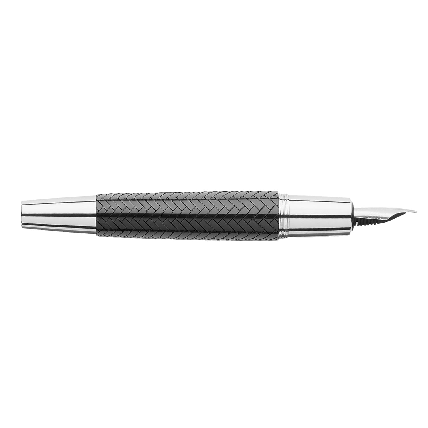 Faber-Castell E-motion Fountain Pen - Parquet Black CT F