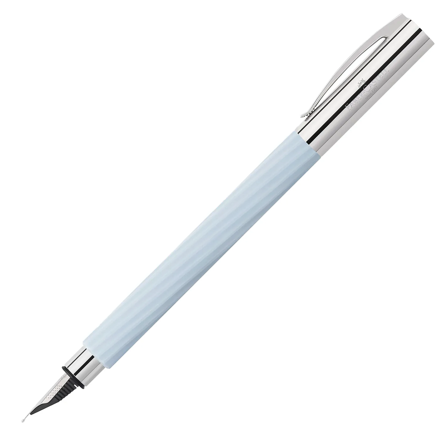 Faber-Castell Ambition Fountain Pen - Italic Ice Blue CT EF