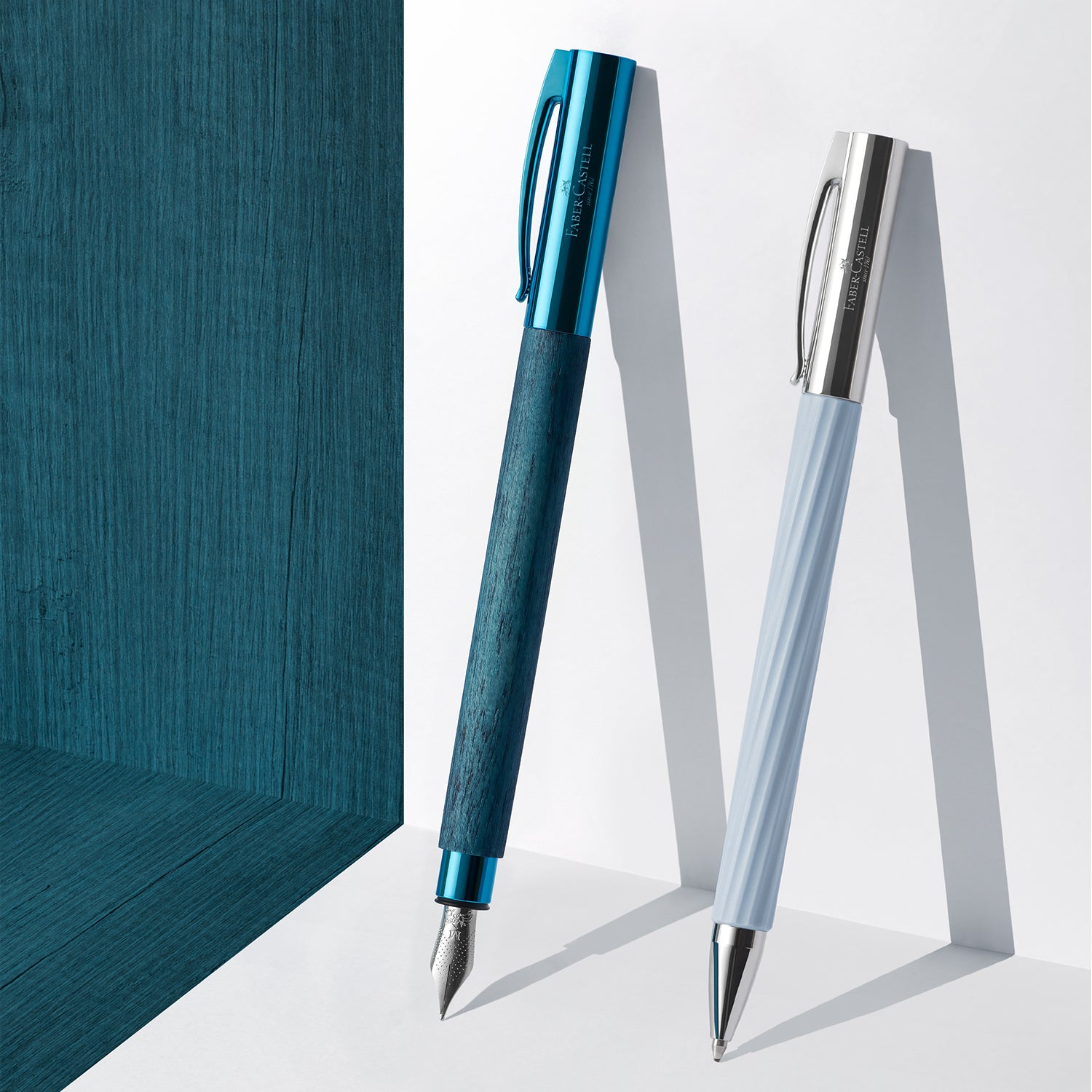 Faber-Castell Ambition Fountain Pen - Italic Ice Blue CT B