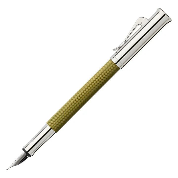 Graf Von Faber-Castell Guilloche Fountain Pen - Olive Green M