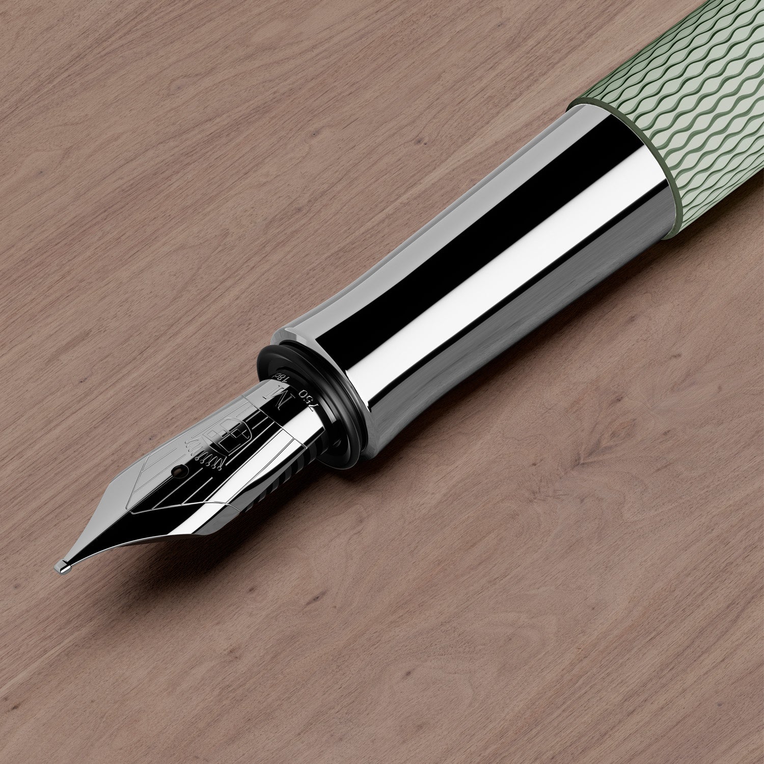 Graf Von Faber-Castell Guilloche Fountain Pen - Sage Green B