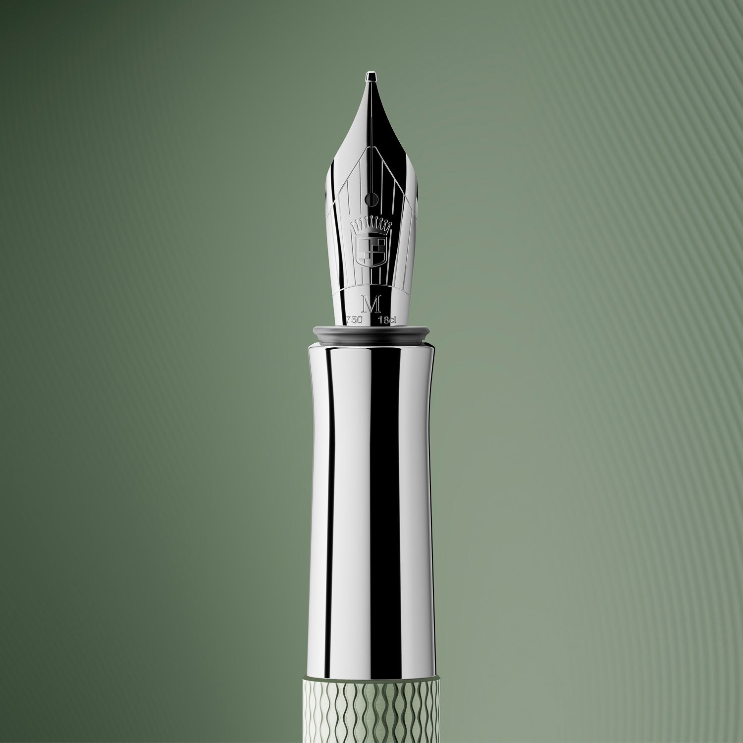 Graf Von Faber-Castell Guilloche Fountain Pen - Sage Green B