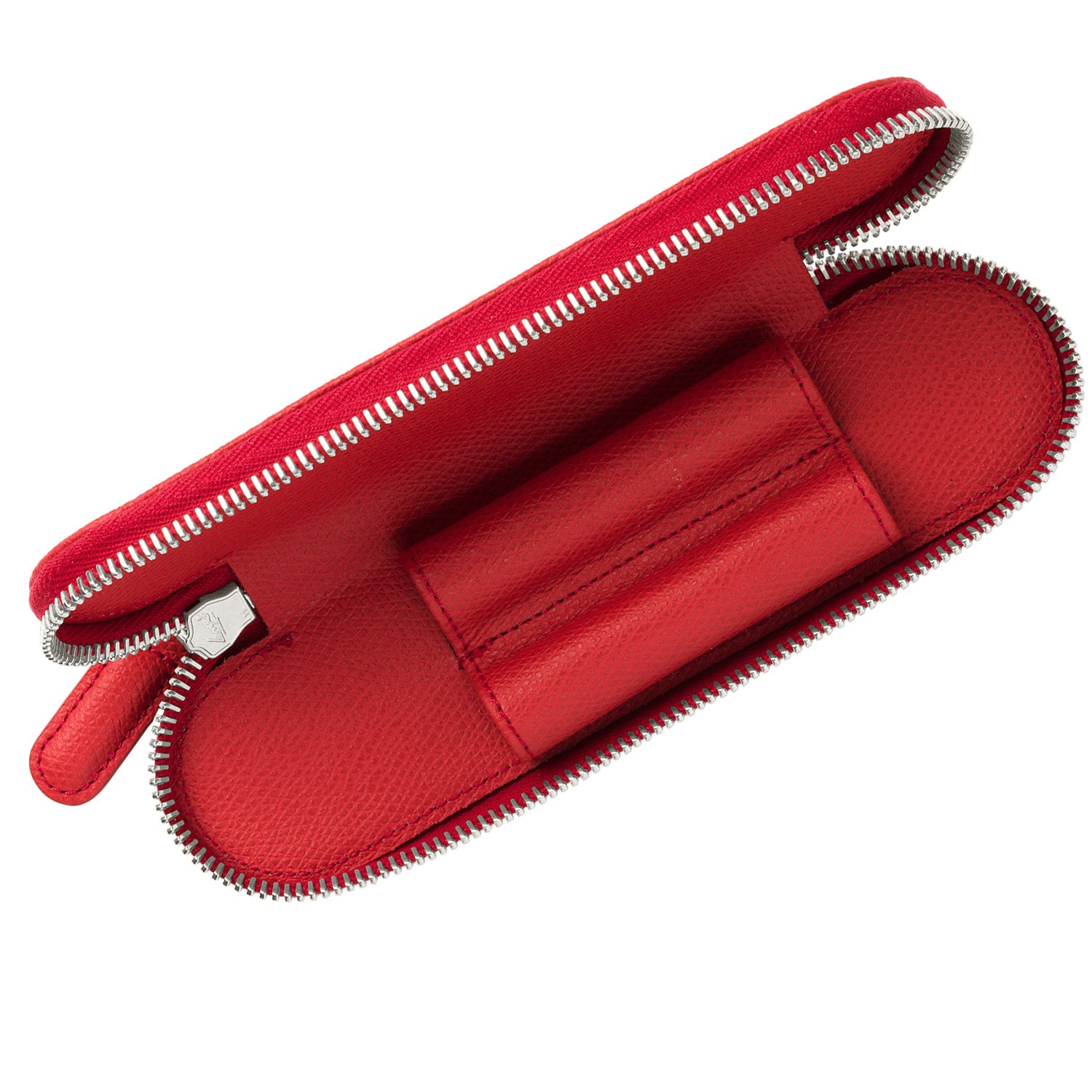 Graf Von Faber-Castell Epsom Leather 2 Pen Holder with Zip - India Red