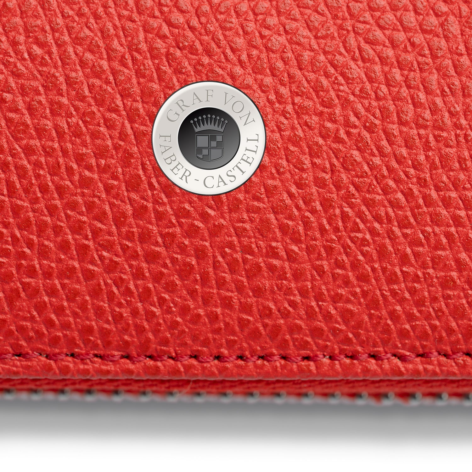 Graf Von Faber-Castell Epsom Leather 2 Pen Holder with Zip - India Red