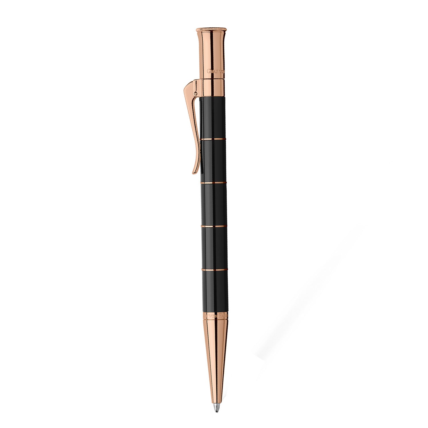 Graf Von Faber-Castell Classic Anello Ball Pen - Black Rosegold