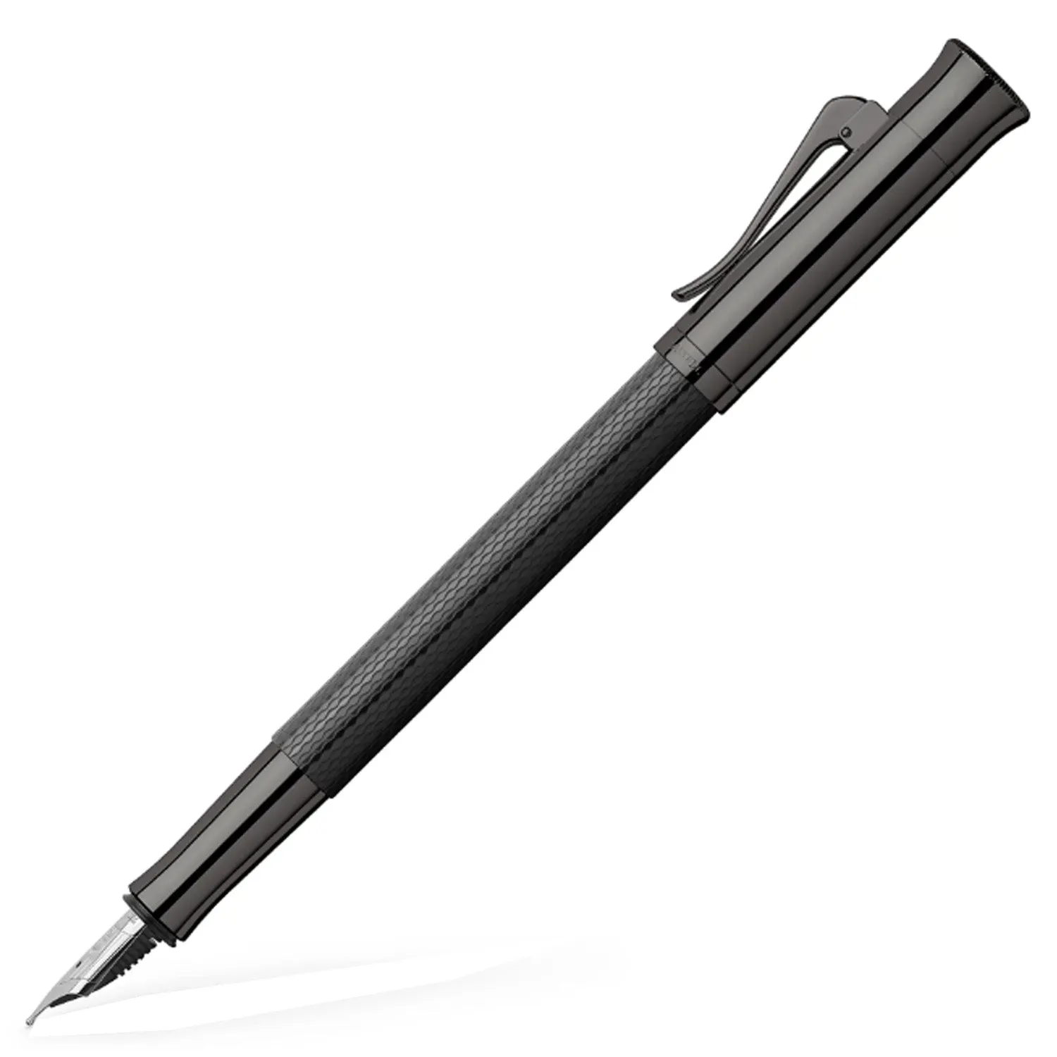 Graf Von Faber-Castell Guilloche Black Edition Fountain Pen - Anthracite EF