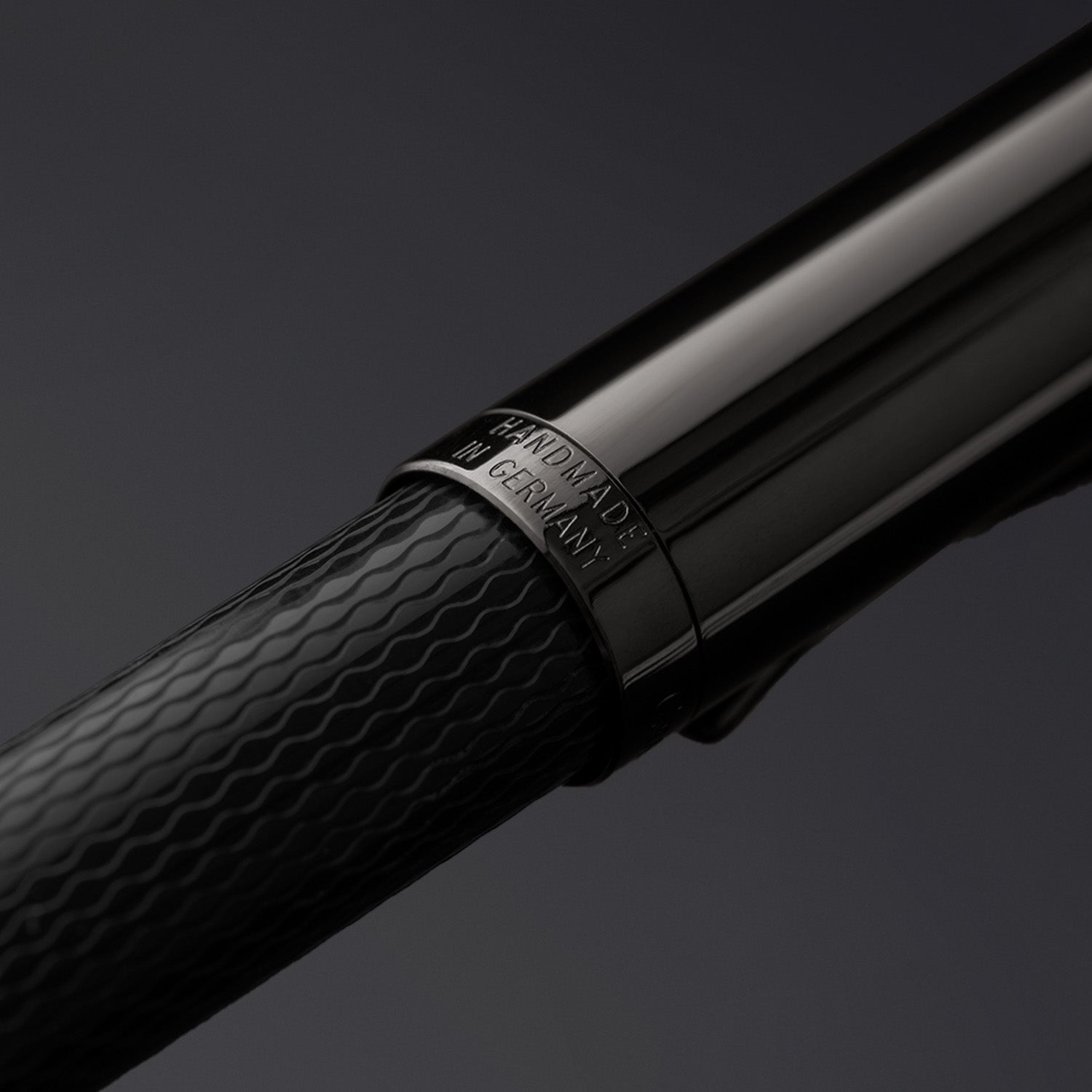Graf Von Faber-Castell Guilloche Black Edition Fountain Pen - Anthracite EF