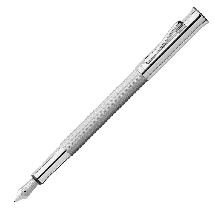 Graf Von Faber-Castell Guilloche Fountain Pen - Rhodium M