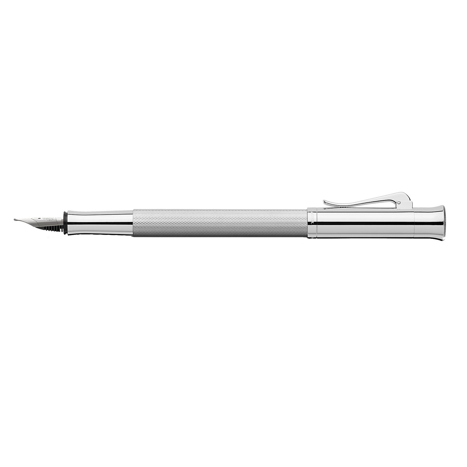Graf Von Faber-Castell Guilloche Fountain Pen - Rhodium F