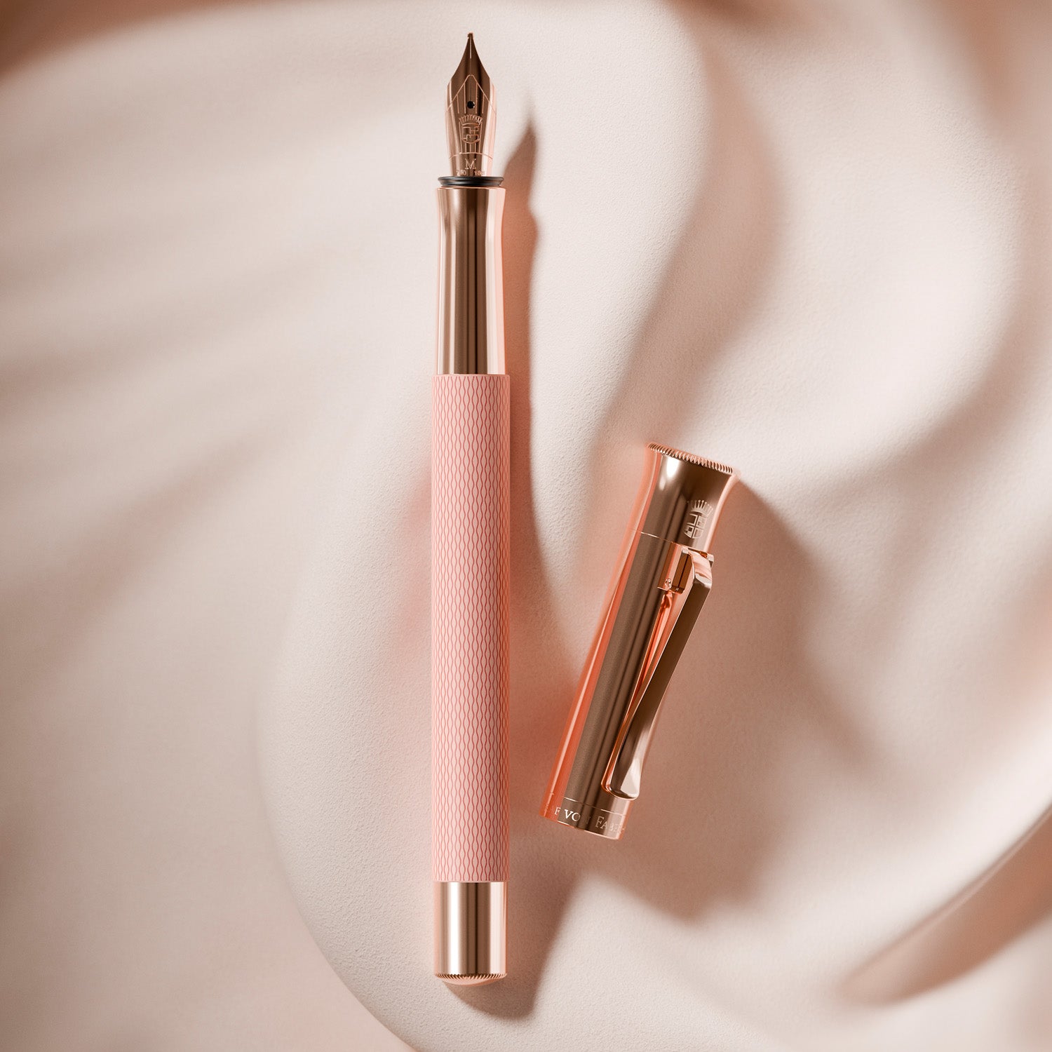 Graf Von Faber-Castell Guilloche Fountain Pen - Rose Blush B