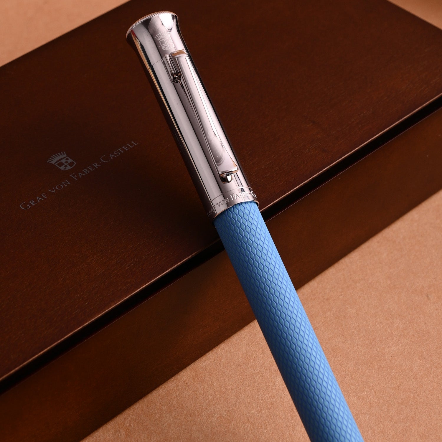 Graf Von Faber-Castell Guilloche Fountain Pen - Gulf Blue EF