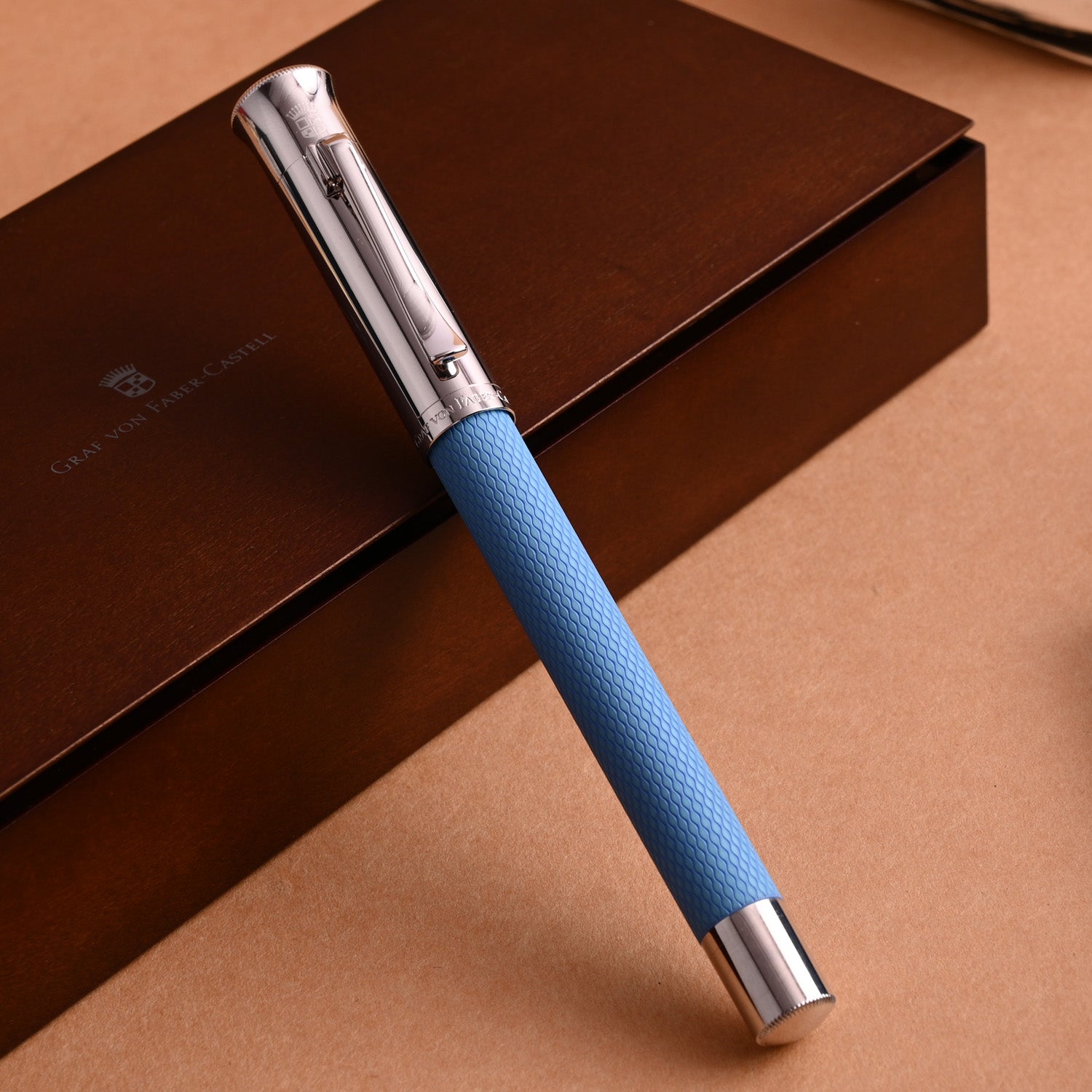 Graf Von Faber-Castell Guilloche Fountain Pen - Gulf Blue EF