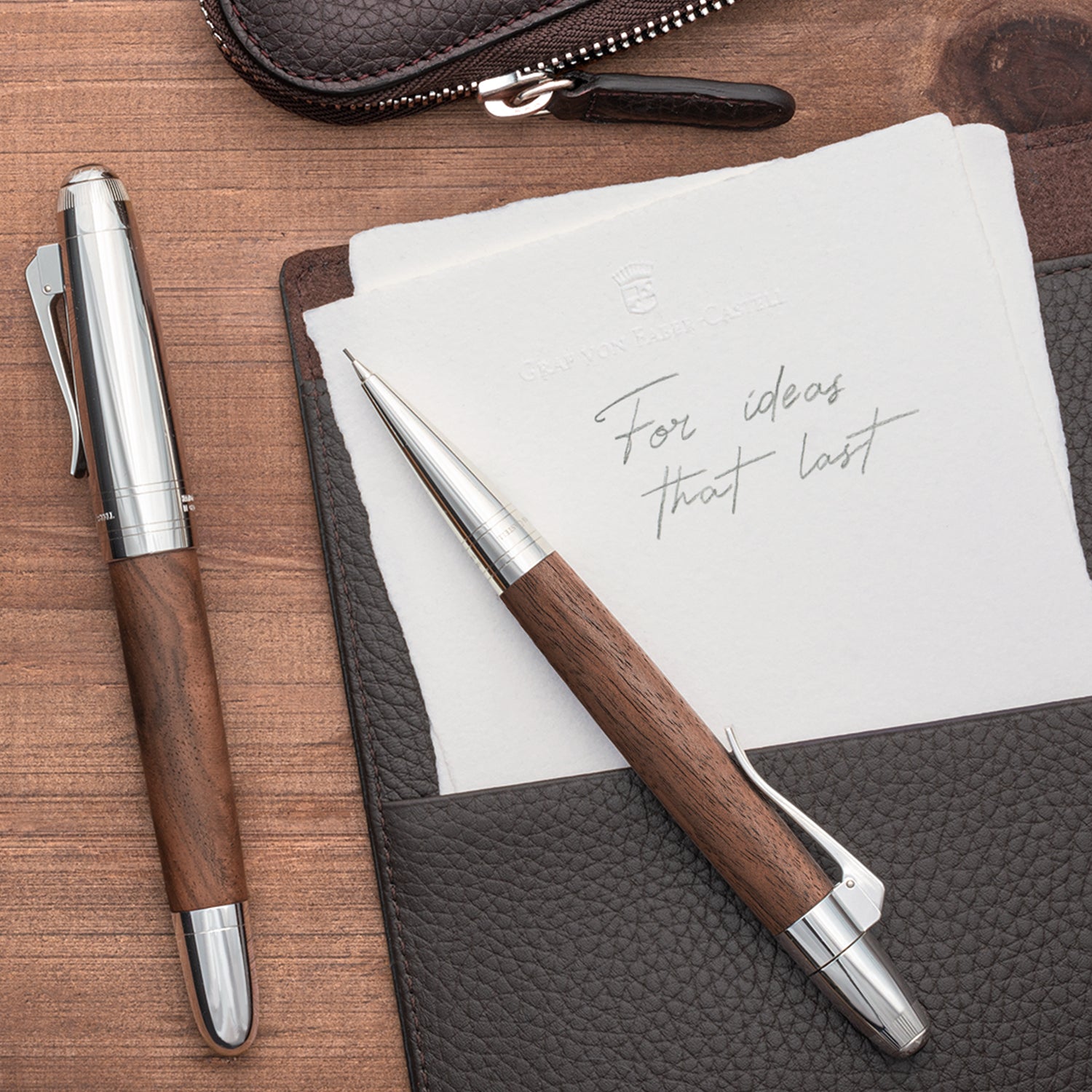 Graf Von Faber-Castell Magnum 0.7mm Mechanical Pencil - Caucasian Walnut Wood