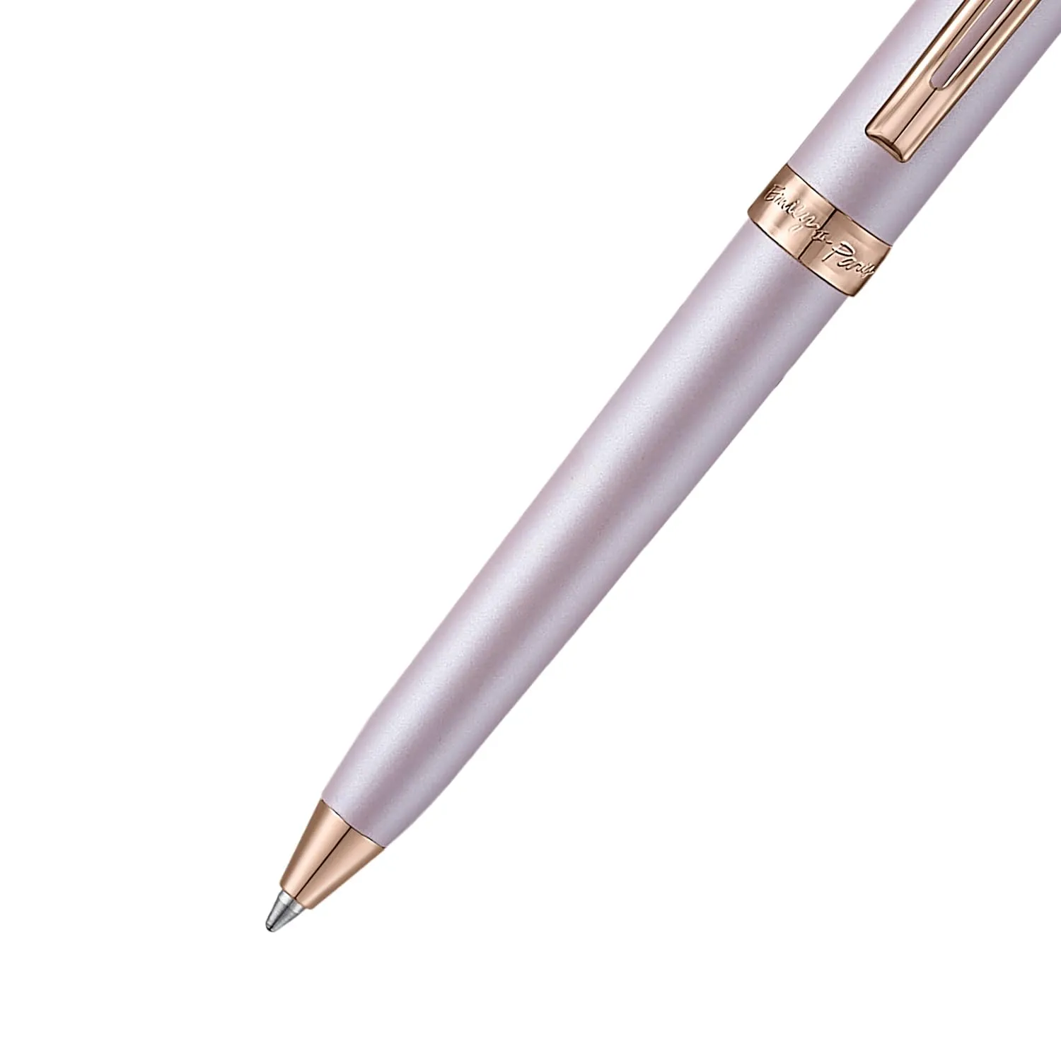 Sheaffer Emily in Paris Prelude Mini 9810 Pastel Pink Ballpoint Pen and PVD Rose Gold Trims with Heart Emblem and Crystal